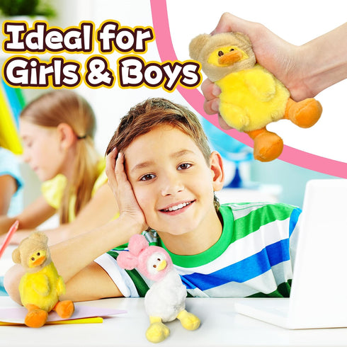 Cute Duck Stuffed Animals, Kawaii Plush for Girls and Boys, Mini Yellow Duck Plush Toys, Soft Bear Style Duck Toy, Cute Duck Plushies, Fun Stuffed...